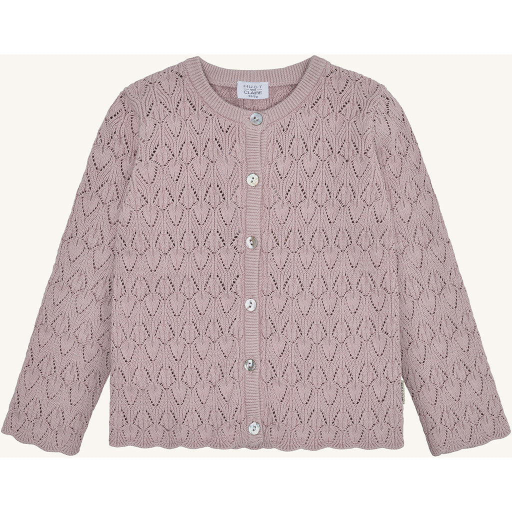 Hust & Claire HCCilja Pointelle Cardigan 3735 Adobe Rose