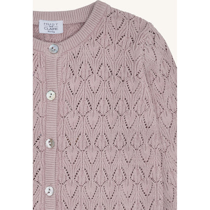 Hust & Claire HCCilja Pointelle Cardigan 3735 Adobe Rose