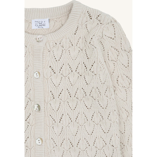 Hust & Claire HCCilja Pointelle Cardigan 4501 French Oak
