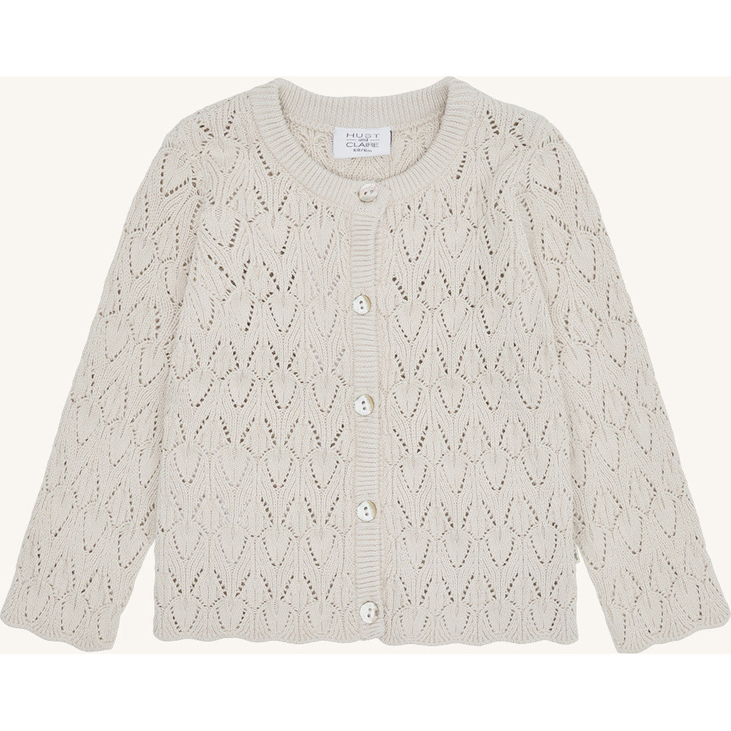 Hust & Claire HCCilja Pointelle Cardigan 4501 French Oak