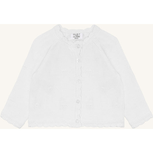 Hust & Claire HCCilja Pointelle Cardigan 3246 White