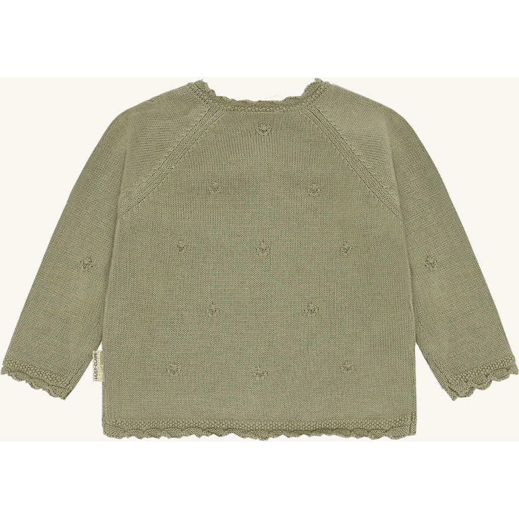 Hust & Claire HCCilja Pointelle Cardigan 3407 Green Tea