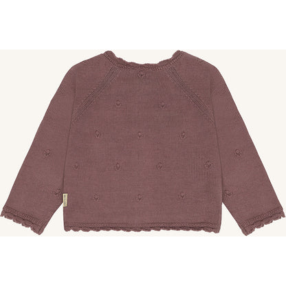 Hust & Claire HCCilja Pointelle Cardigan 3870 Plum