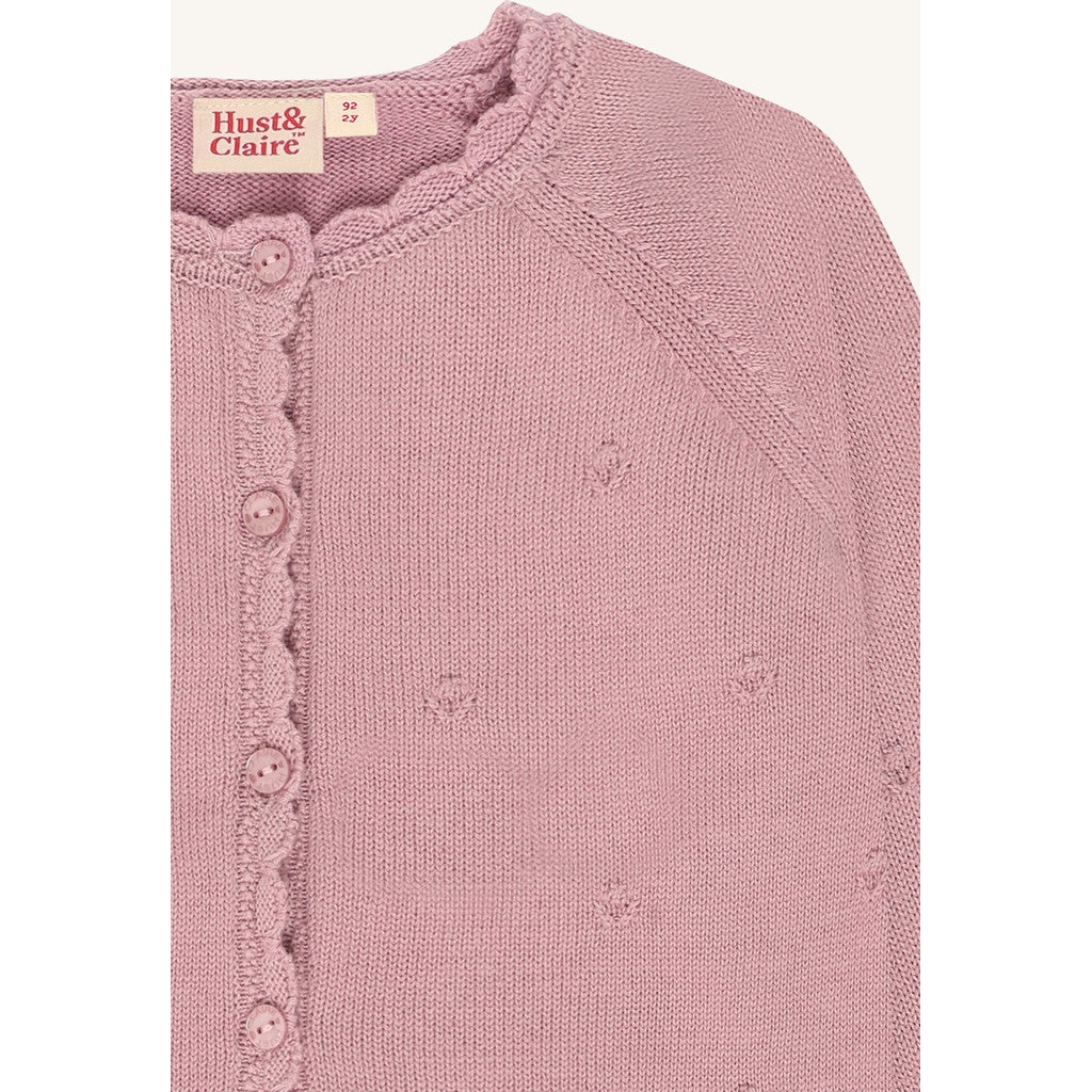 Hust & Claire HCCilja Pointelle Cardigan 3875 Heather