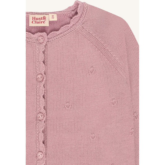 Hust & Claire HCCilja Pointelle Cardigan 3875 Heather