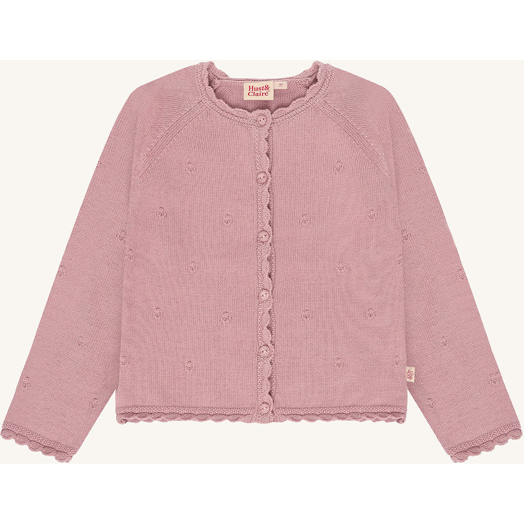 Hust & Claire HCCilja Pointelle Cardigan 3875 Heather