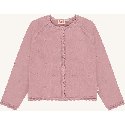 Hust & Claire HCCilja Pointelle Cardigan 3875 Heather