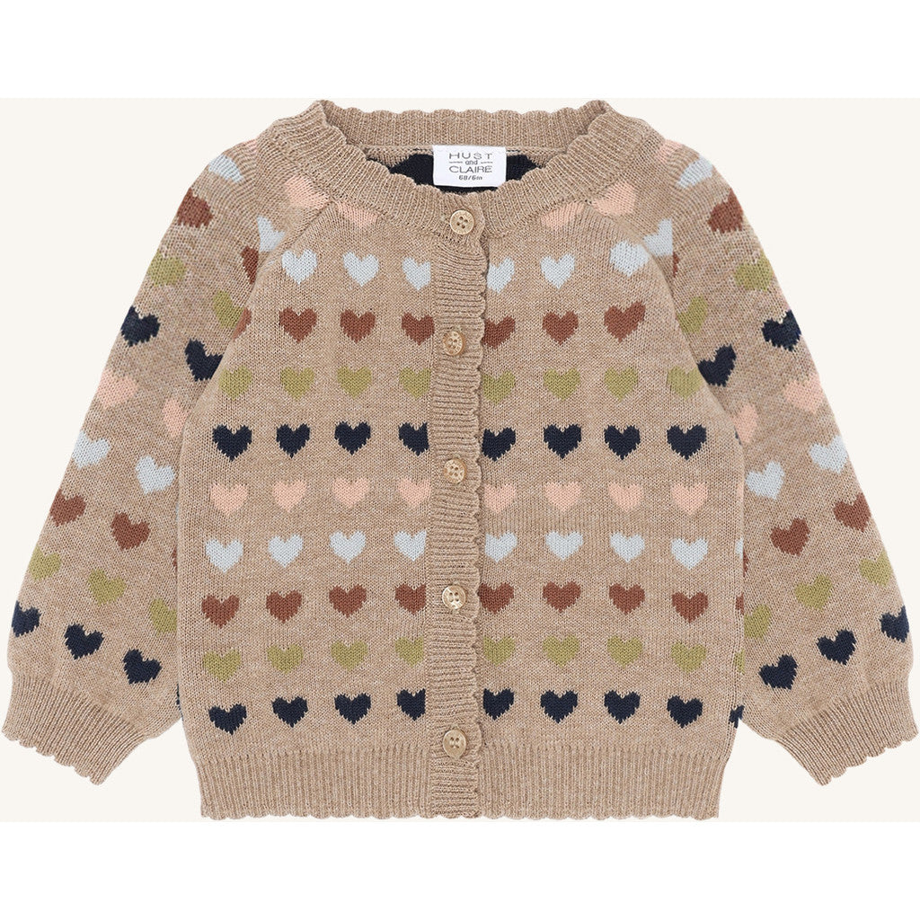 Hust & Claire HCCilja winter heart Cardigan 3554 Biscuit