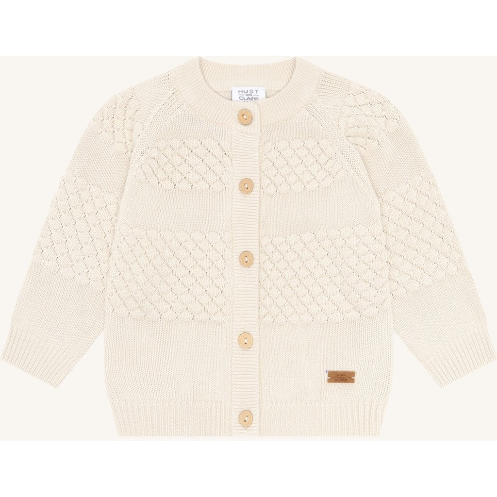 Hust & Claire HCCuno Knit Bubble Cardigan 3517 Sandshell