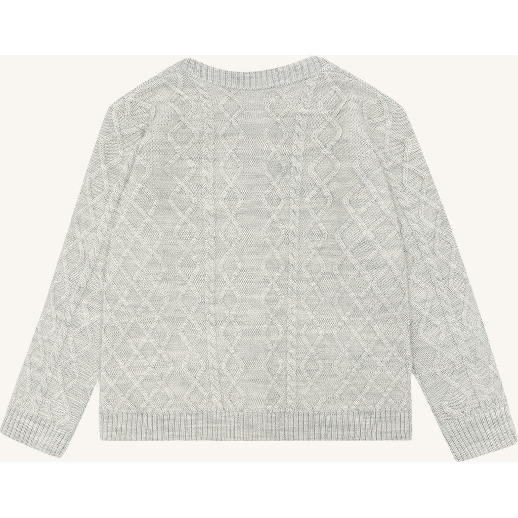 Hust & Claire HCCuri Jacket Wool Cardigan 1201 Light Grey Melange