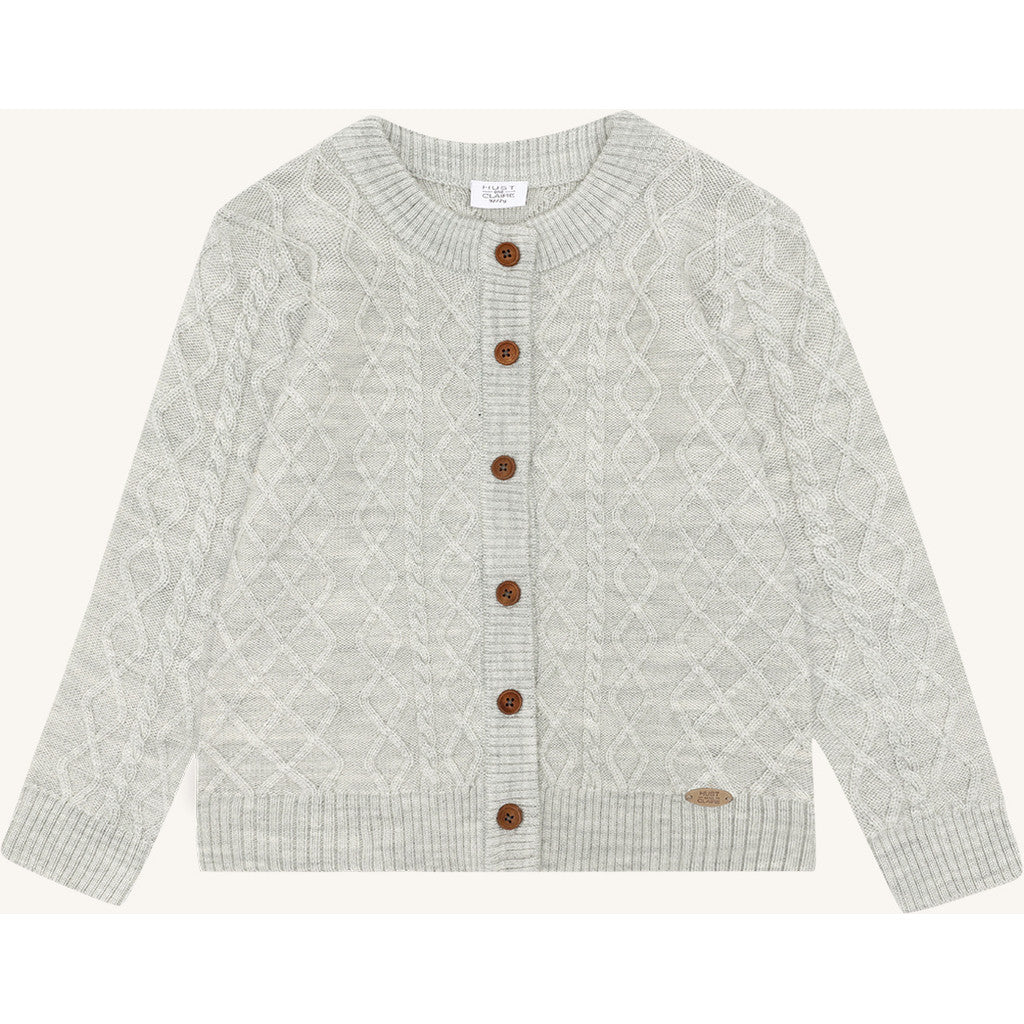 Hust & Claire HCCuri Jacket Wool Cardigan 1201 Light Grey Melange