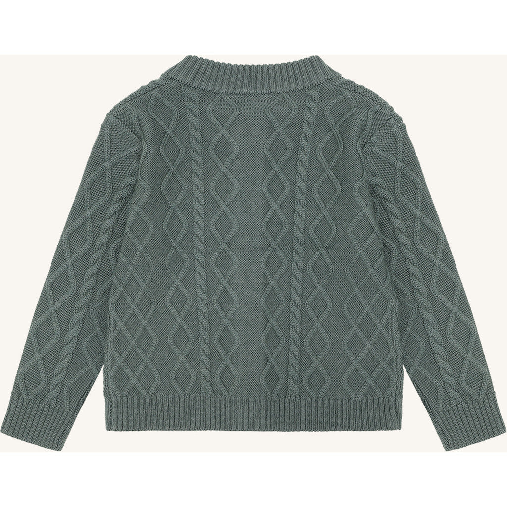 Hust & Claire HCCuri Jacket Wool Cardigan 3484 Balsam Green