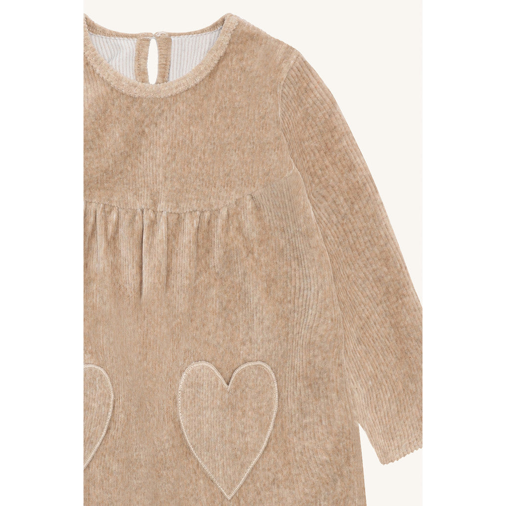 Hust & Claire HCDonna Ottoman velour - solid Dresses 3554 Biscuit
