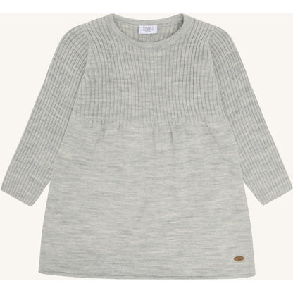 Hust & Claire HCDuri Wool Knit Dresses 1201 Light Grey Melange