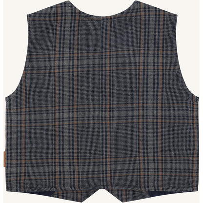 Hust & Claire HCEick Check Waistcoat 1202 Grey Blend