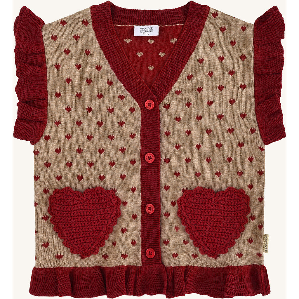 Hust & Claire HCElli Hearts Pullover 3554 Biscuit