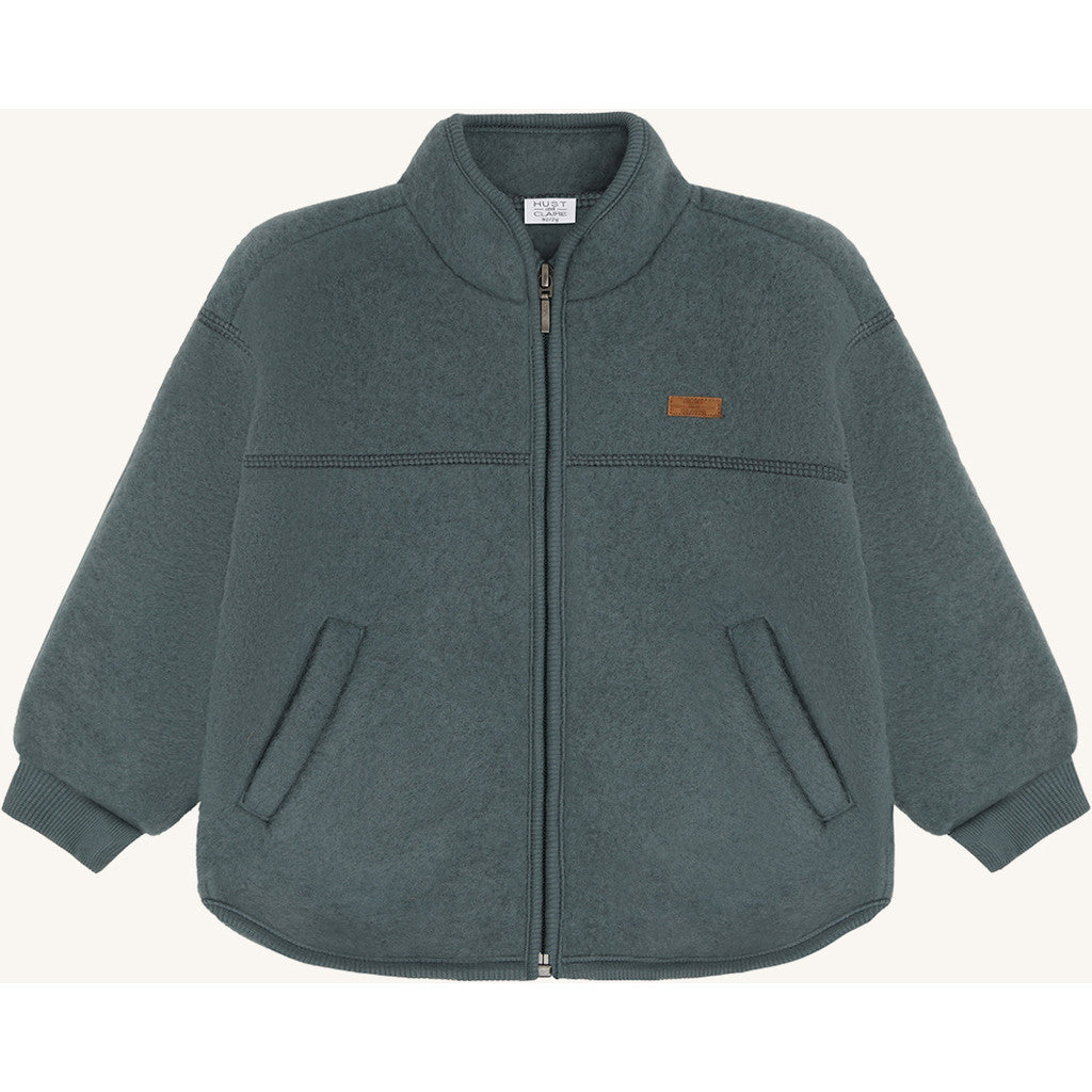 Hust & Claire HCEmi Zip Jacket Wool Fleece Jacket 3484 Balsam Green