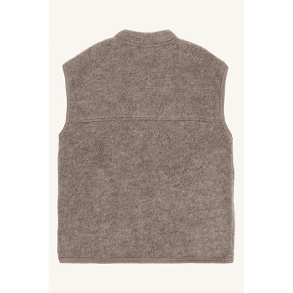 Hust & Claire HCEmilo Zip Wool Waistcoat 3232 Deer Melange