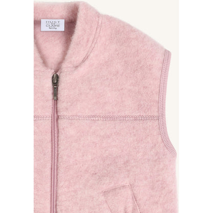 Hust & Claire HCEmilo Zip Wool Waistcoat 3875 Heather
