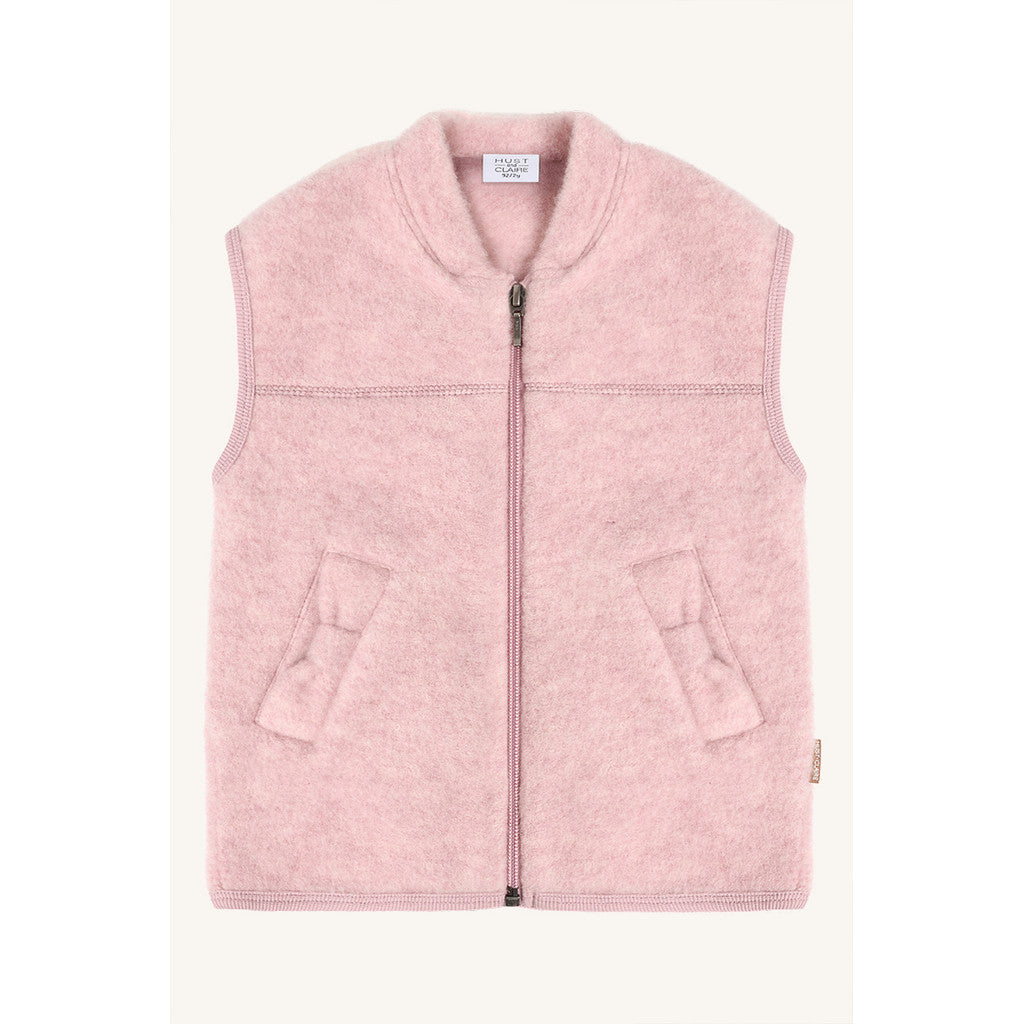 Hust & Claire HCEmilo Zip Wool Waistcoat 3875 Heather