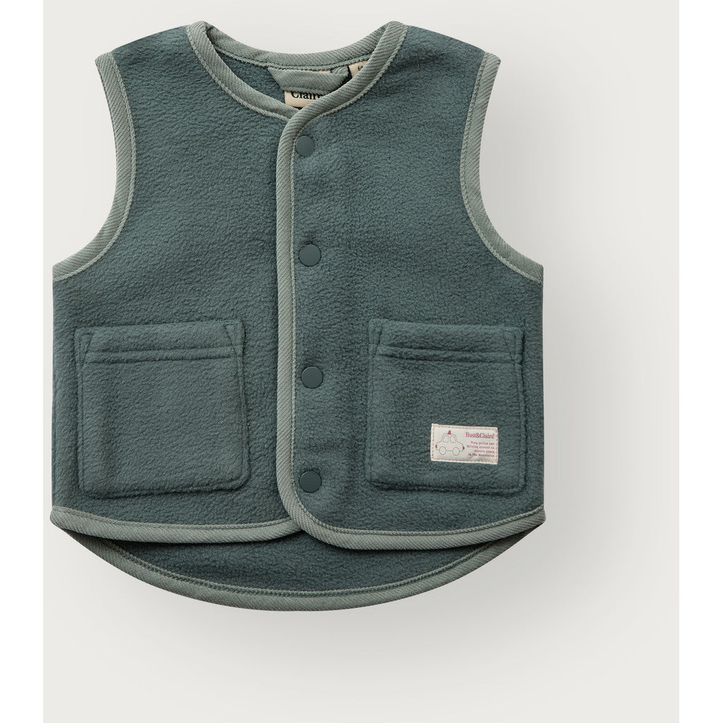 Hust & Claire HCFleece Vest Waistcoat 3484 Balsam Green