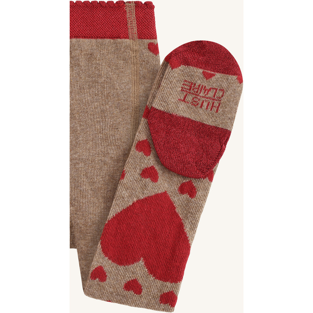 Hust & Claire HCFrankie Hearts Stockings 3554 Biscuit