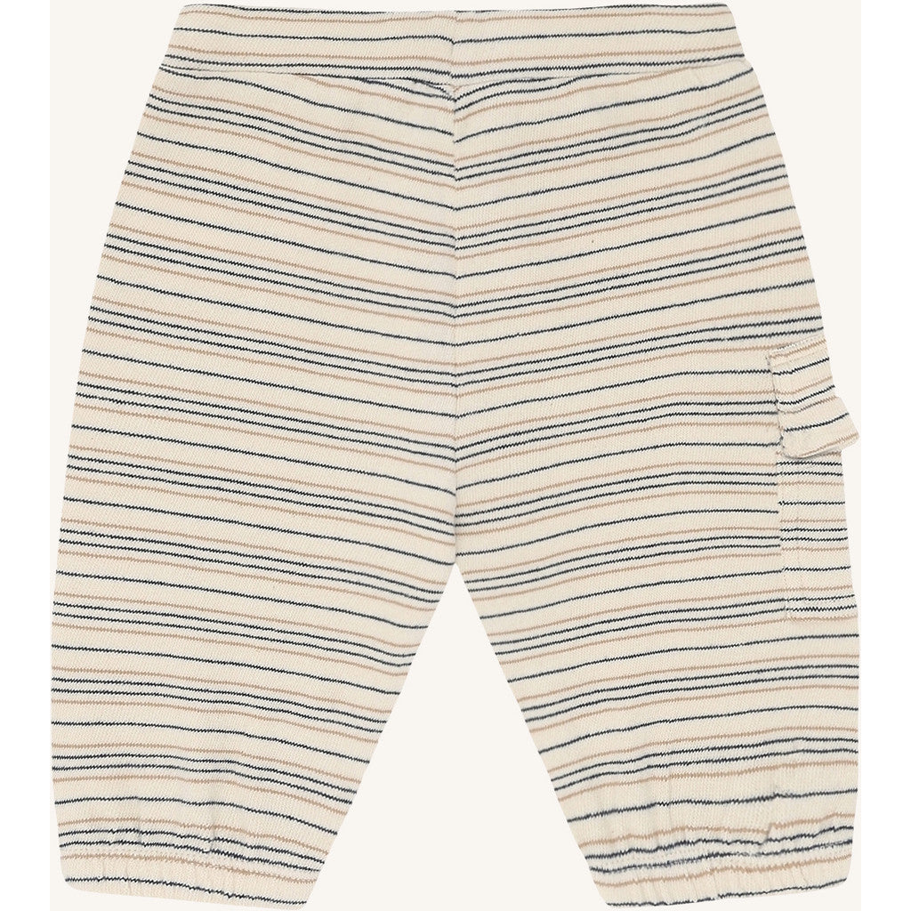 Hust & Claire HCGus Fine striped knit Trousers 3272 Snow White