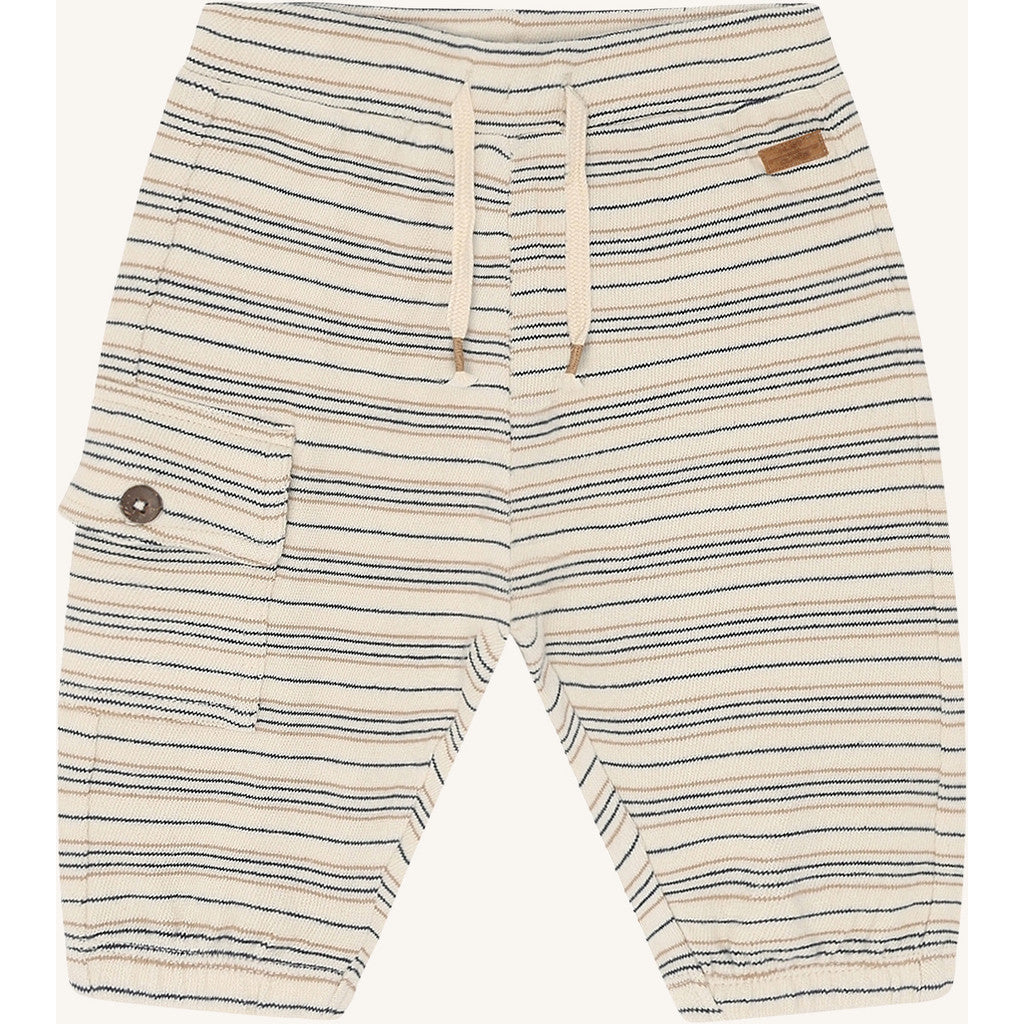 Hust & Claire HCGus Fine striped knit Trousers 3272 Snow White
