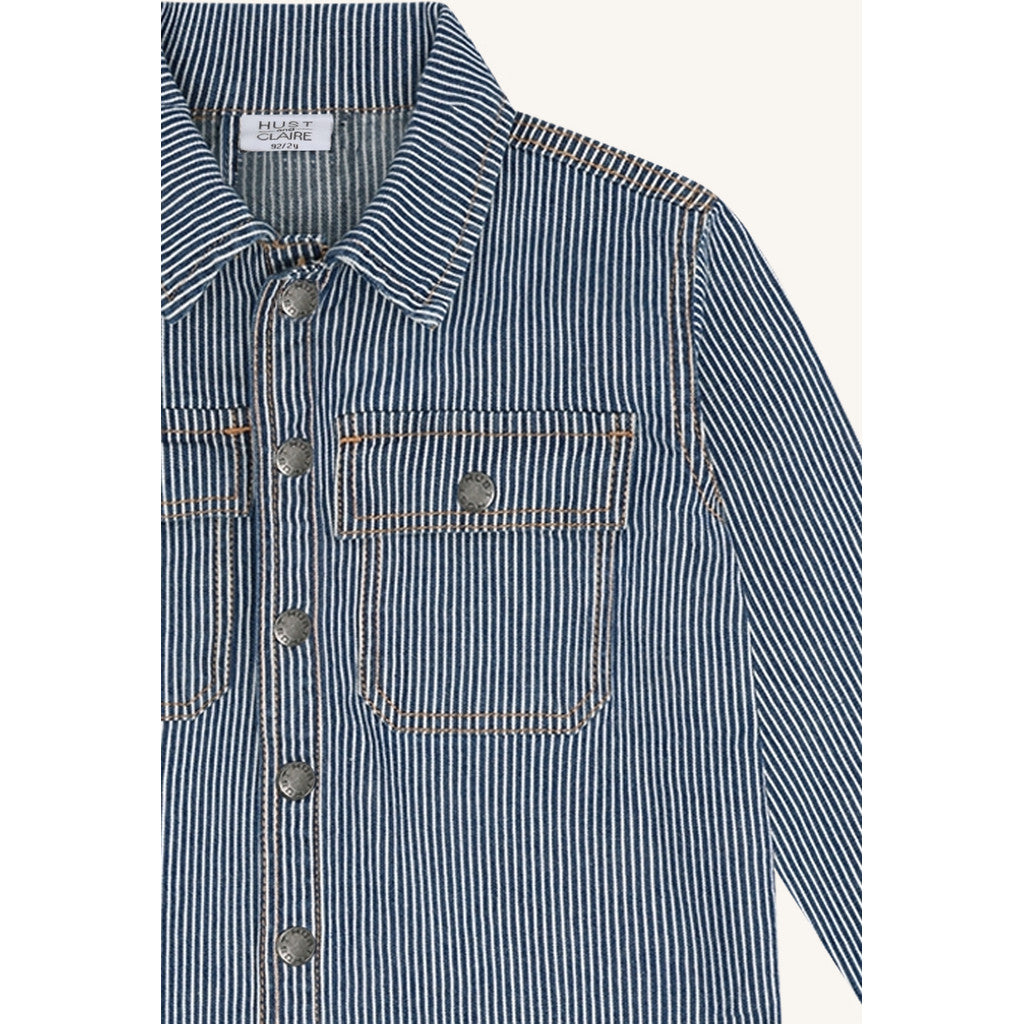 Hust & Claire HCJack Yd  stripe Shirts 62 Blue Denim