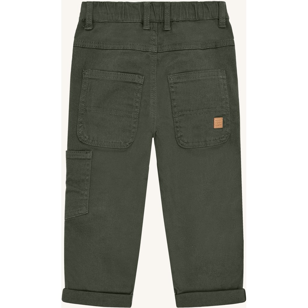 Hust & Claire HCJames Peached Canvas Trousers 3461 Deep Ivy