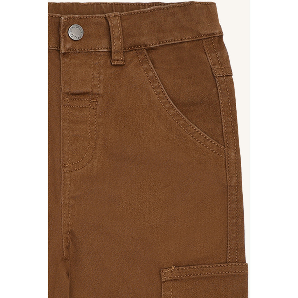 Hust & Claire HCJames Peached Canvas Trousers 4561 Bison