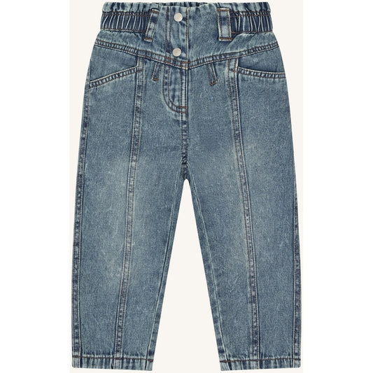 Hust & Claire HCJamille washed denim Trousers 62 Blue Denim
