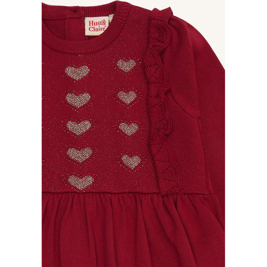 Hust & Claire HCKaroline Knit dress Solid Dresses 3379 Teaberry