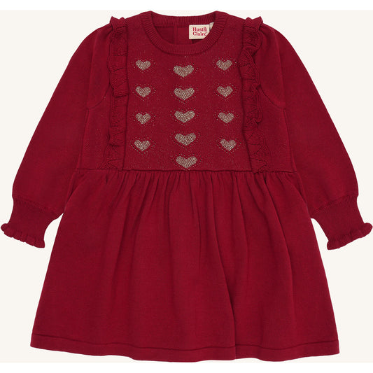 Hust & Claire HCKaroline Knit dress Solid Dresses 3379 Teaberry