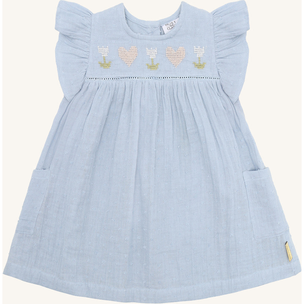Hust & Claire HCKatinka Dobby Dresses 3111 Zen Blue