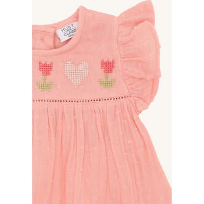 Hust & Claire HCKatinka Dobby Dresses 3761 Shell