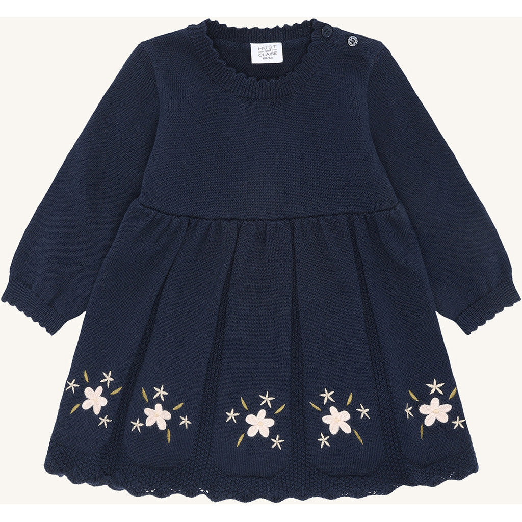 Hust & Claire HCKlara flower Dresses 4144 Naval