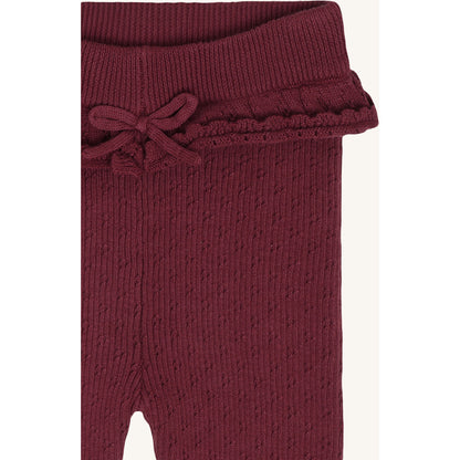 Hust & Claire HCLisa knit rib Leggings 3386 Maroon