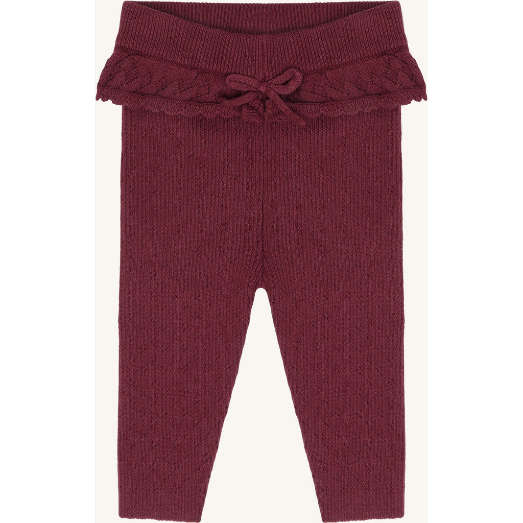 Hust & Claire HCLisa knit rib Leggings 3386 Maroon