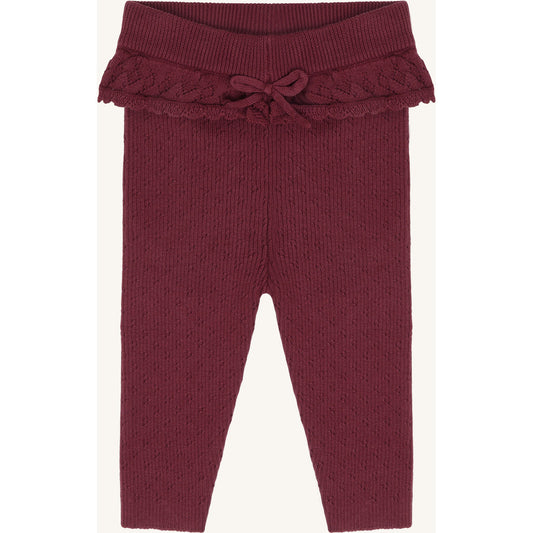 Hust & Claire HCLisa knit rib Leggings 3386 Maroon