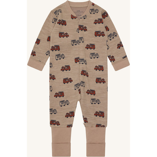 Hust & Claire HCManu Firetruck Zip Night Suit 3554 Biscuit