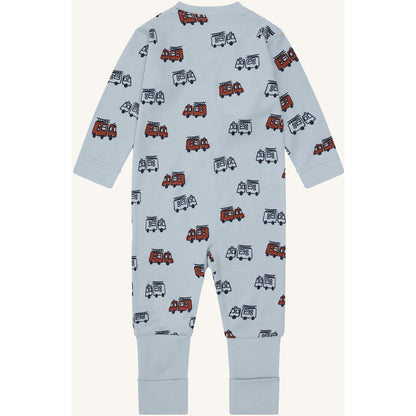 Hust & Claire HCManu Firetruck Zip Night Suit 4117 Baby Blue