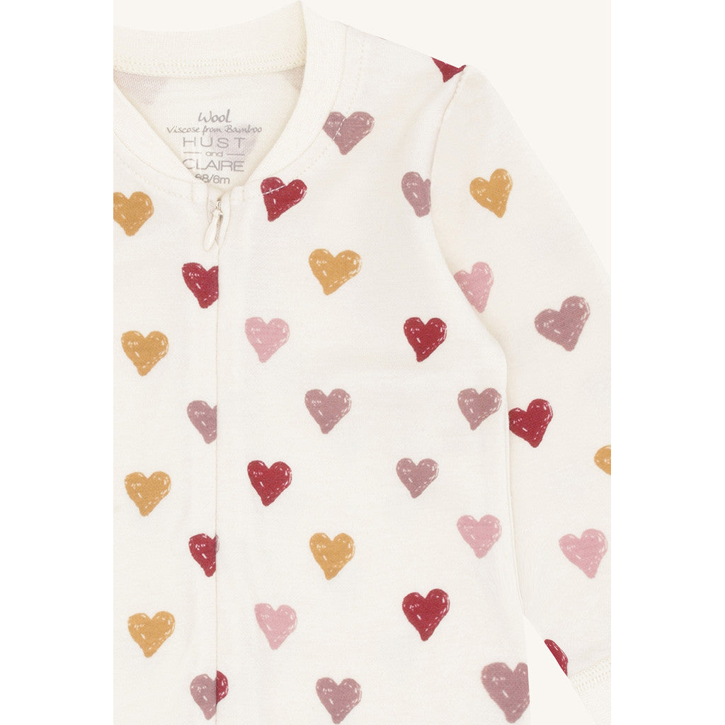 Hust & Claire HCManu Hearts Puff Night Suit 3290 Off White