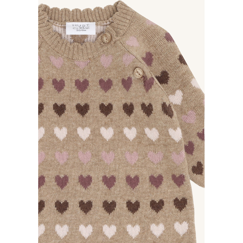 Hust & Claire HCMill Hearts Jumpsuit 3554 Biscuit