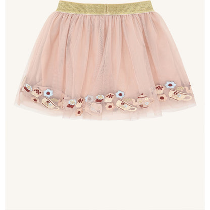 Hust & Claire HCNinna Tea party emb. Skirts 3549 Rugby Tan