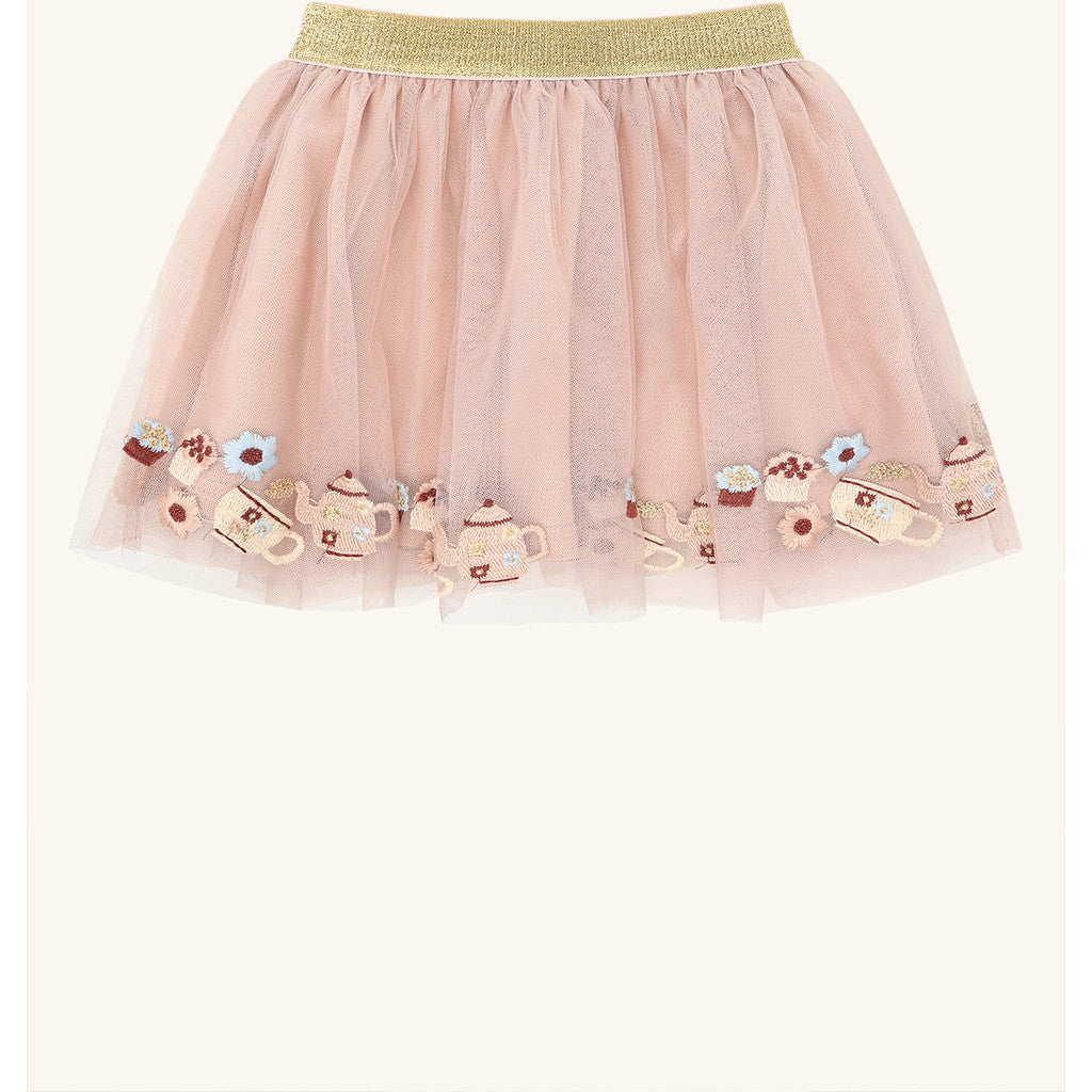 Hust & Claire HCNinna Tea party emb. Skirts 3549 Rugby Tan