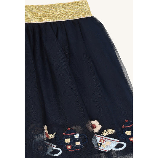 Hust & Claire HCNinna Tea party emb. Skirts 4144 Naval