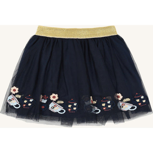 Hust & Claire HCNinna Tea party emb. Skirts 4144 Naval