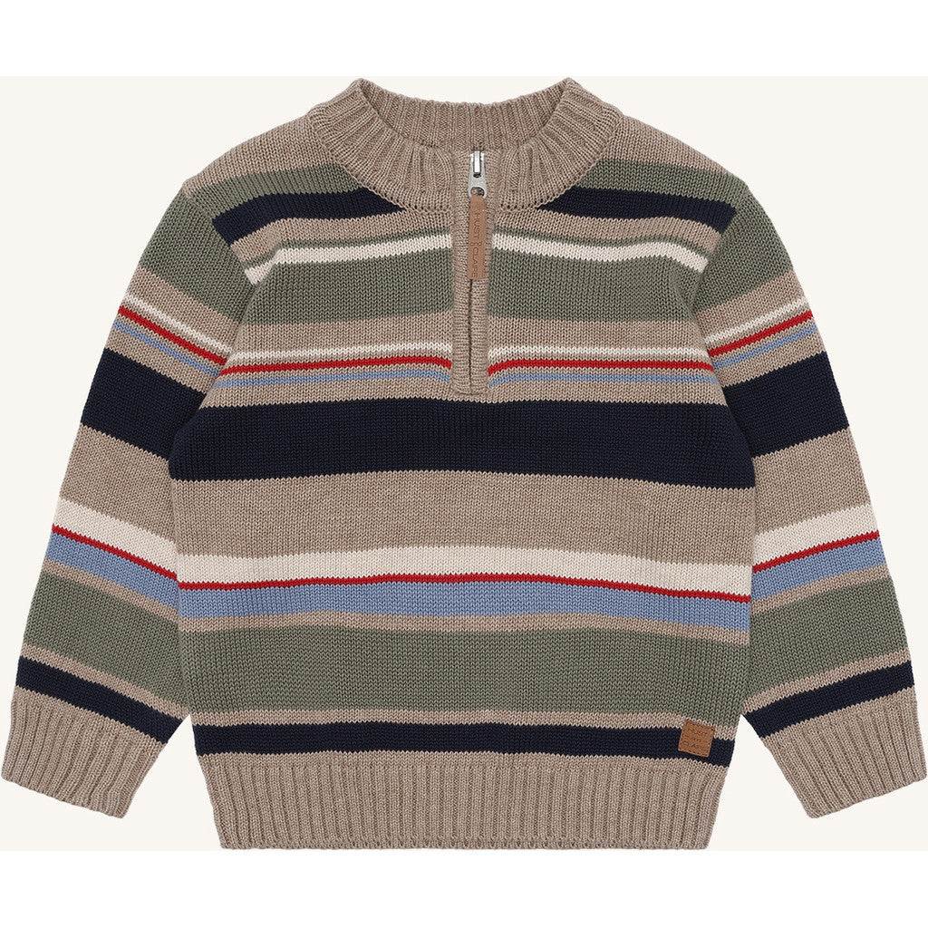 Hust & Claire HCPelle KnitStripe Pullover 3554 Biscuit