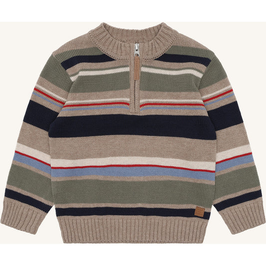Hust & Claire HCPelle KnitStripe Pullover 3554 Biscuit
